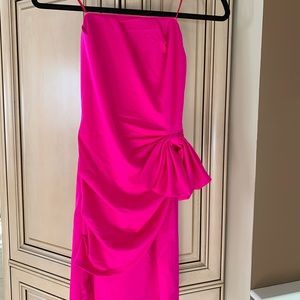 Fuchsia Strapless Mini Dress